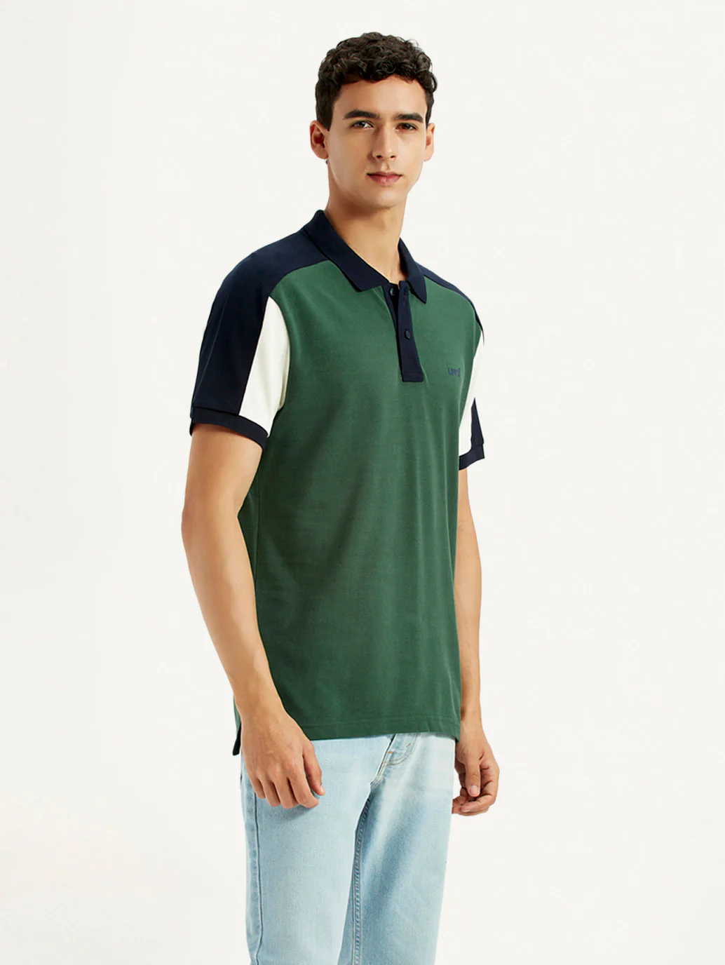 Men's Colorblock Multi Color Slim Fit Polo T-shirt - Image 5