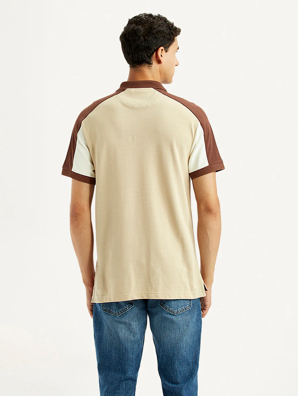 Men's Colorblock Multi Color Slim Fit Polo T-shirt - Image 2