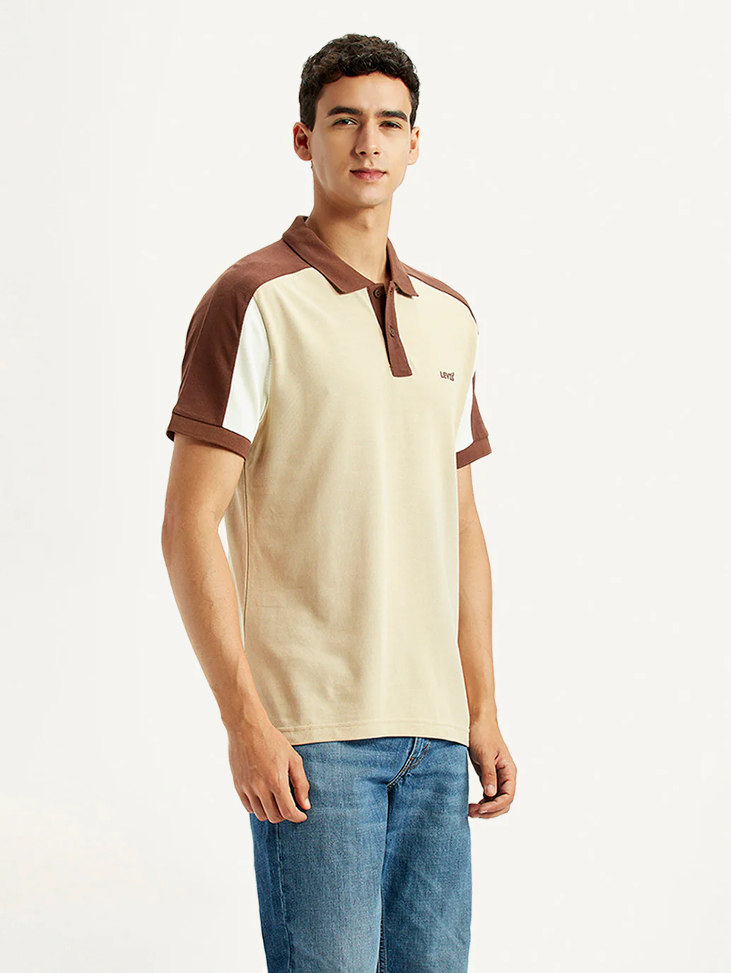 Men's Colorblock Multi Color Slim Fit Polo T-shirt - Image 4