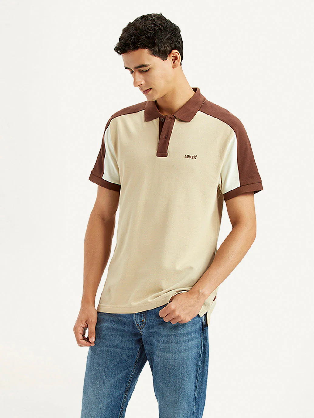 Men's Colorblock Multi Color Slim Fit Polo T-shirt - Image 5