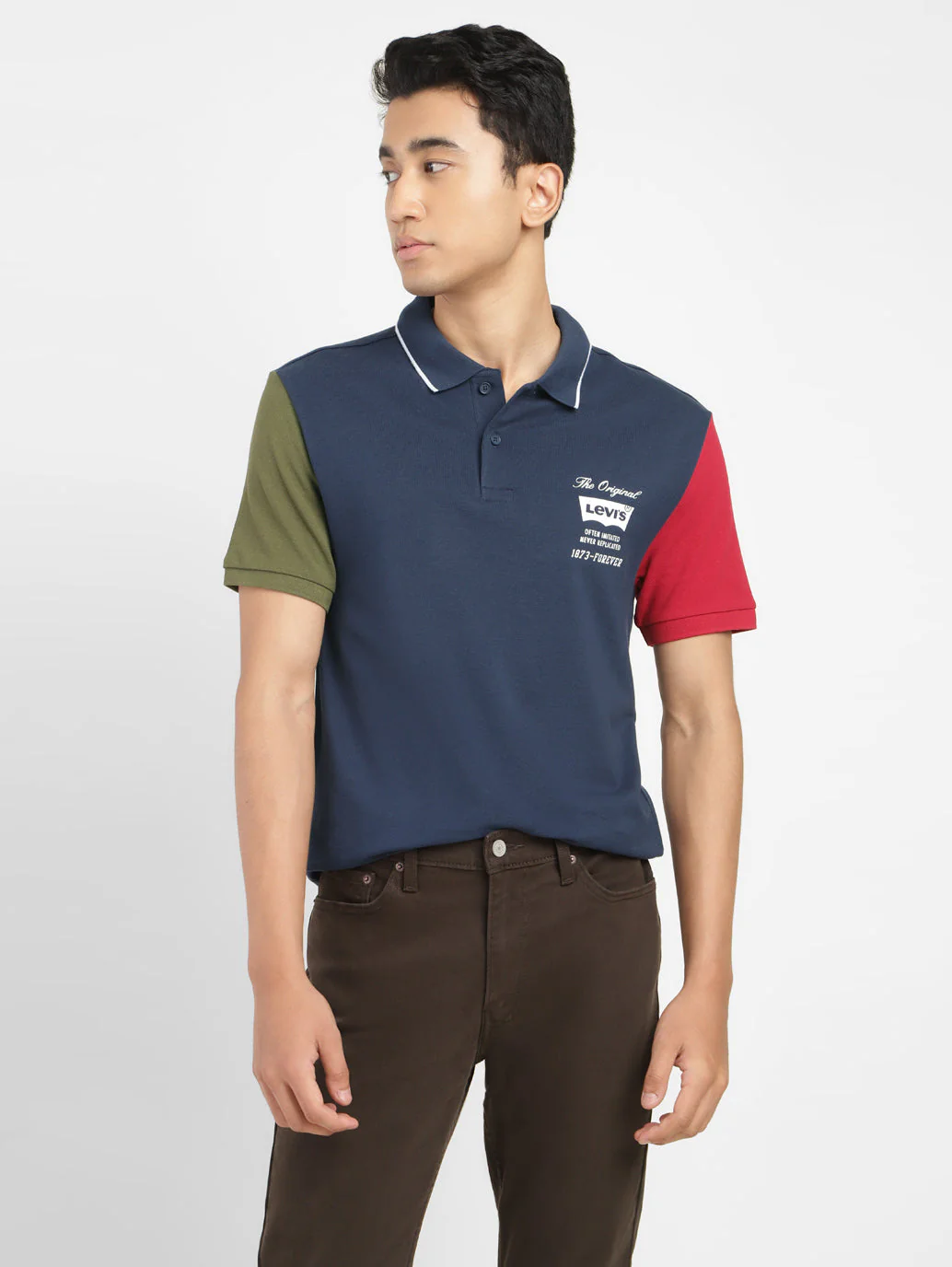 Men's Colorblock Polo T-shirt - Image 2