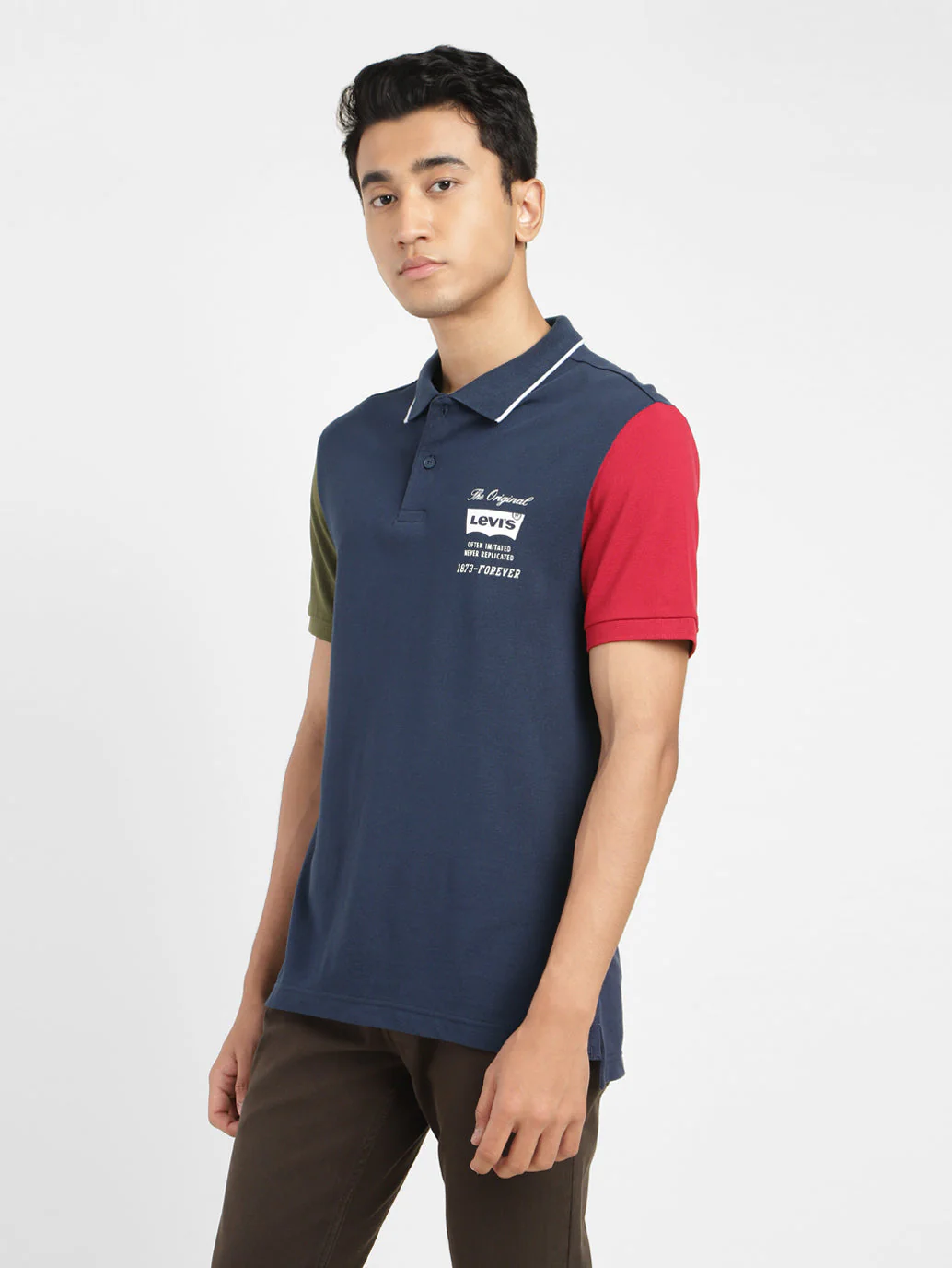 Men's Colorblock Polo T-shirt - Image 4