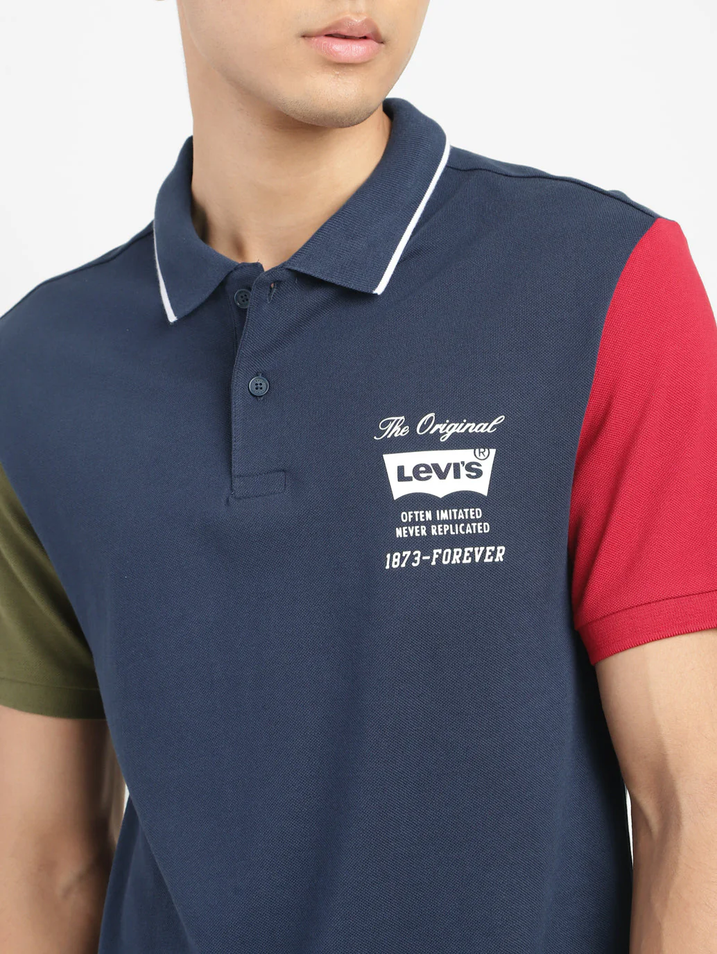 Men's Colorblock Polo T-shirt - Image 5