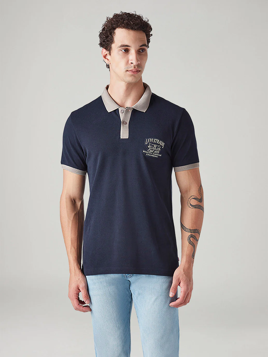 Men's Colorblock Slim Fit Pique Polo T-Shirt