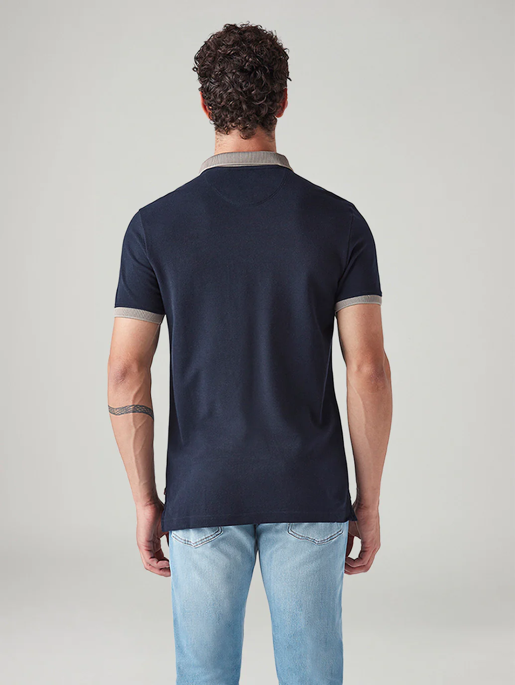 Men's Colorblock Slim Fit Pique Polo T-Shirt - Image 2