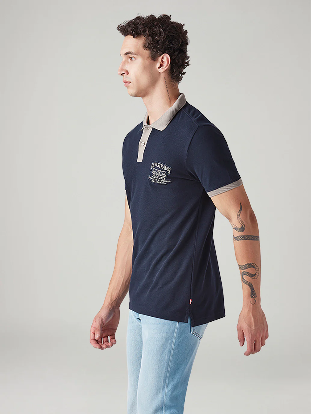 Men's Colorblock Slim Fit Pique Polo T-Shirt - Image 4