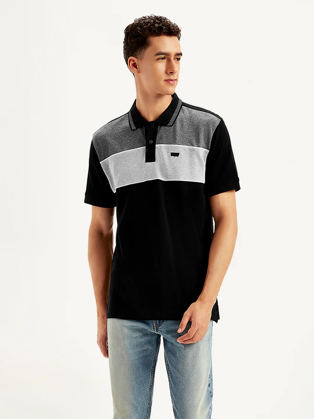 Men's Colorblock Slim Fit Polo T-Shirt - Image 2