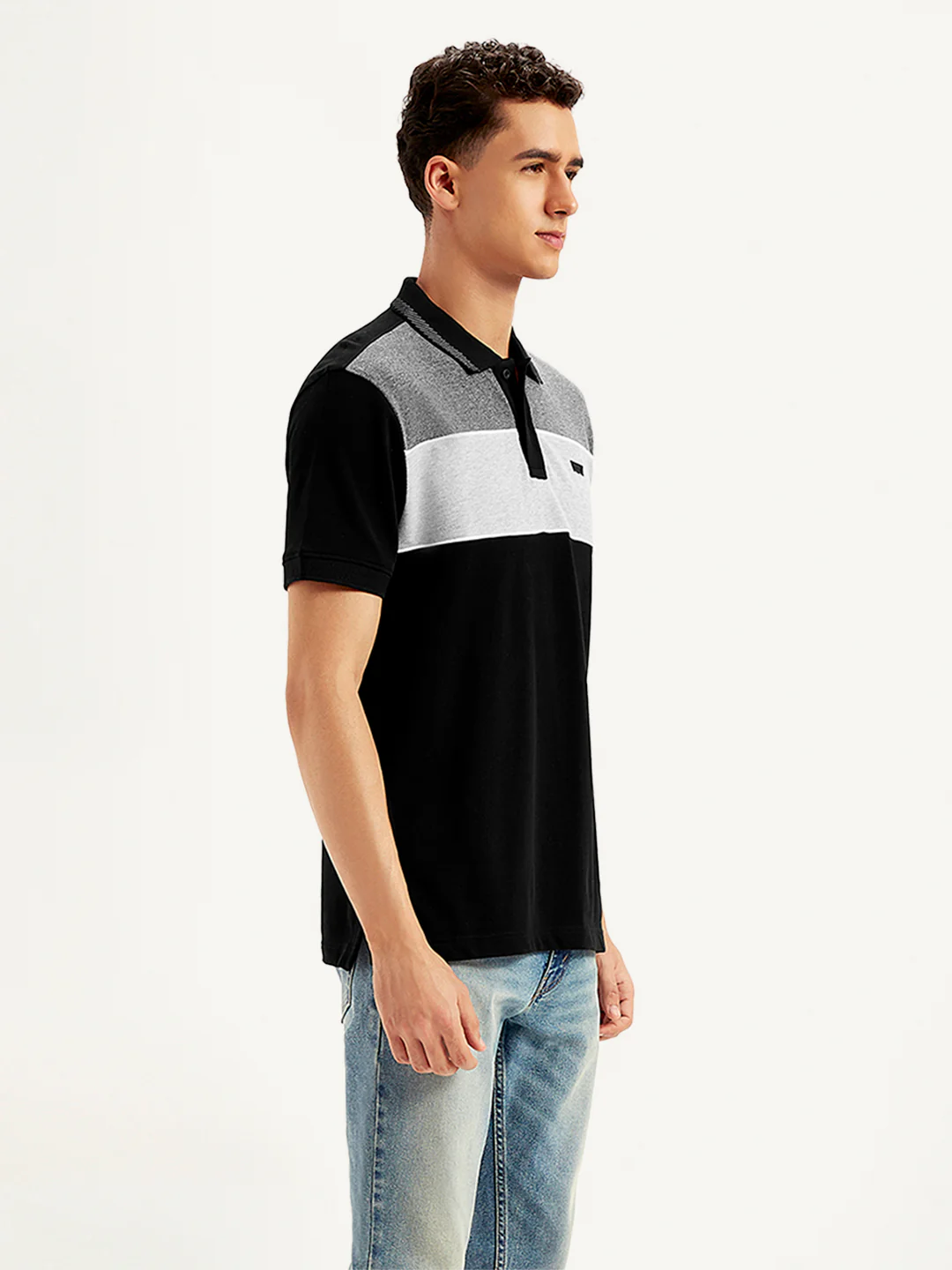 Men's Colorblock Slim Fit Polo T-Shirt - Image 4