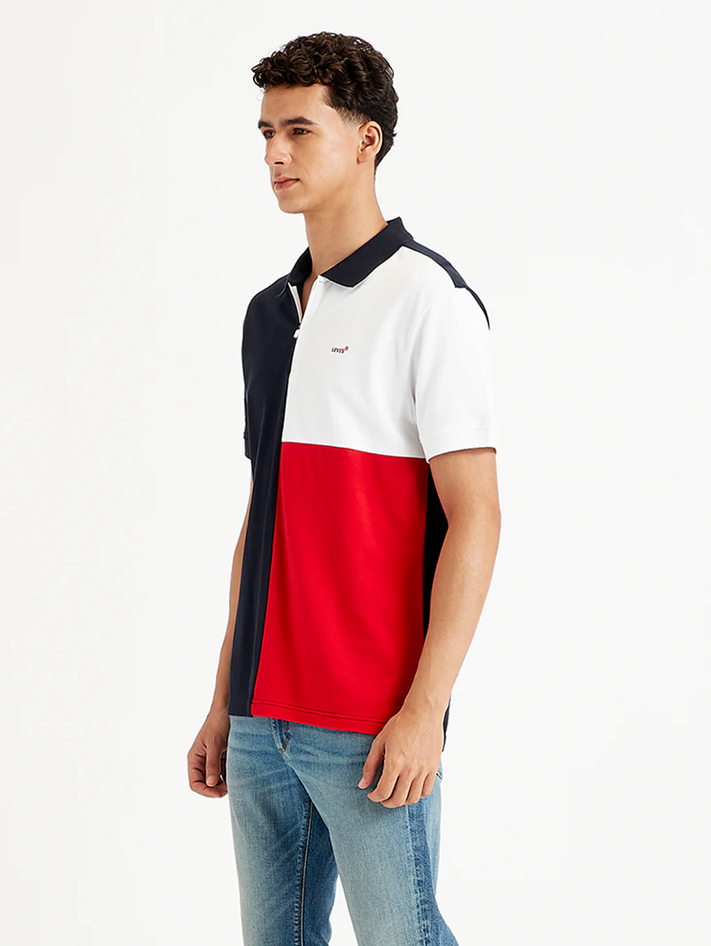 Men's Colorblock Slim Fit Polo T-Shirt - Image 3