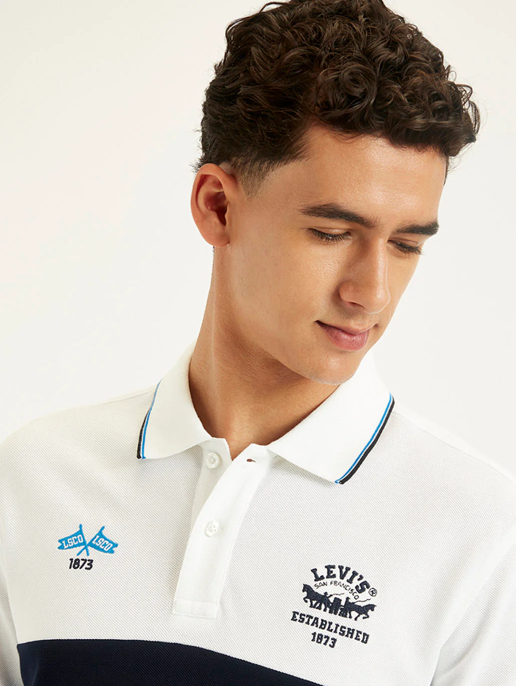 Men's Colorblock Slim Fit Polo T-Shirt - Image 2