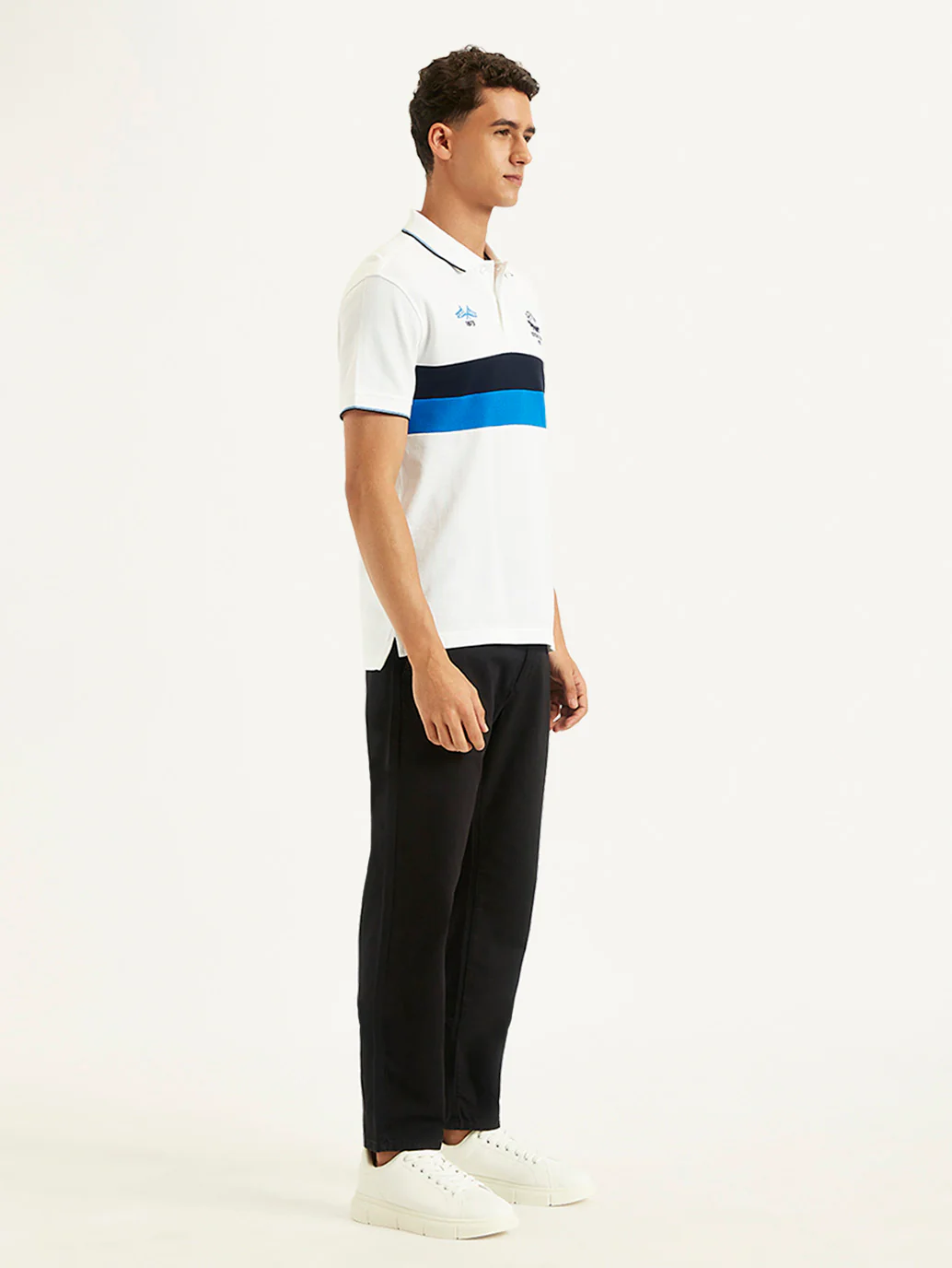 Men's Colorblock Slim Fit Polo T-Shirt - Image 4