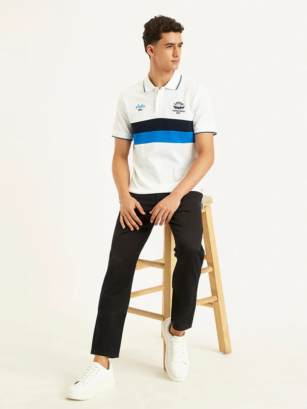Men's Colorblock Slim Fit Polo T-Shirt - Image 5