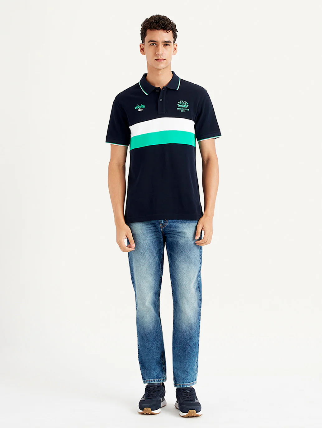 Men's Colorblock Slim Fit Polo T-Shirt - Image 4