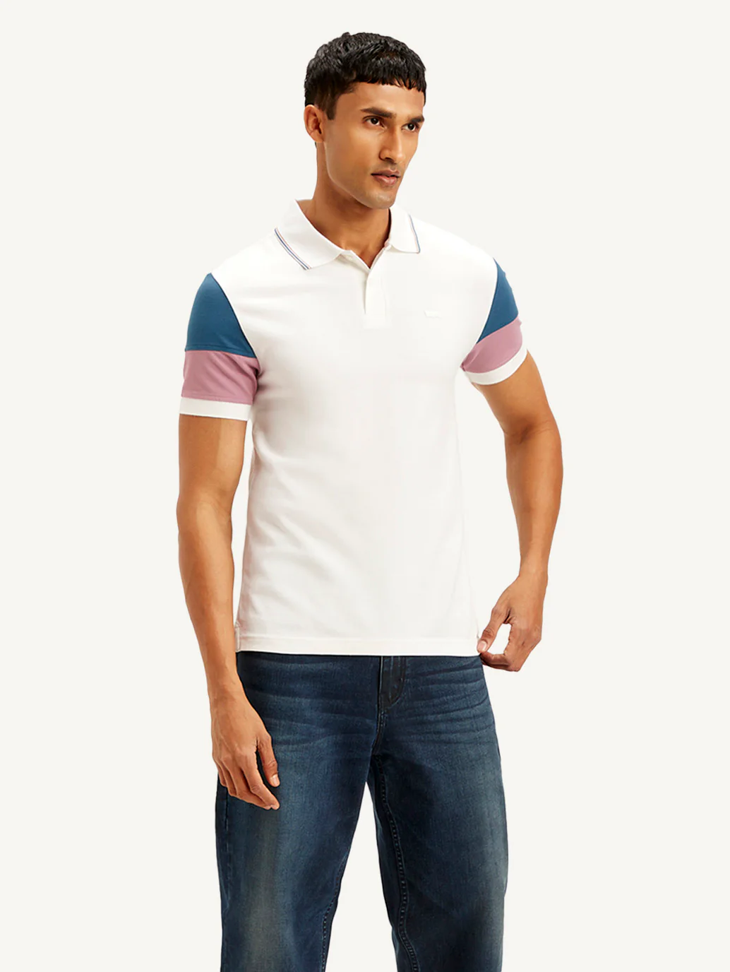 Men's Colorblock Slim Fit Polo T-shirt - Image 2