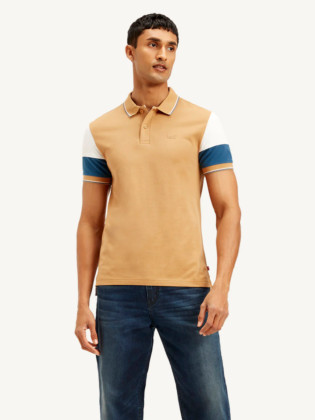 Men's Colorblock Slim Fit Polo T-shirt - Image 2