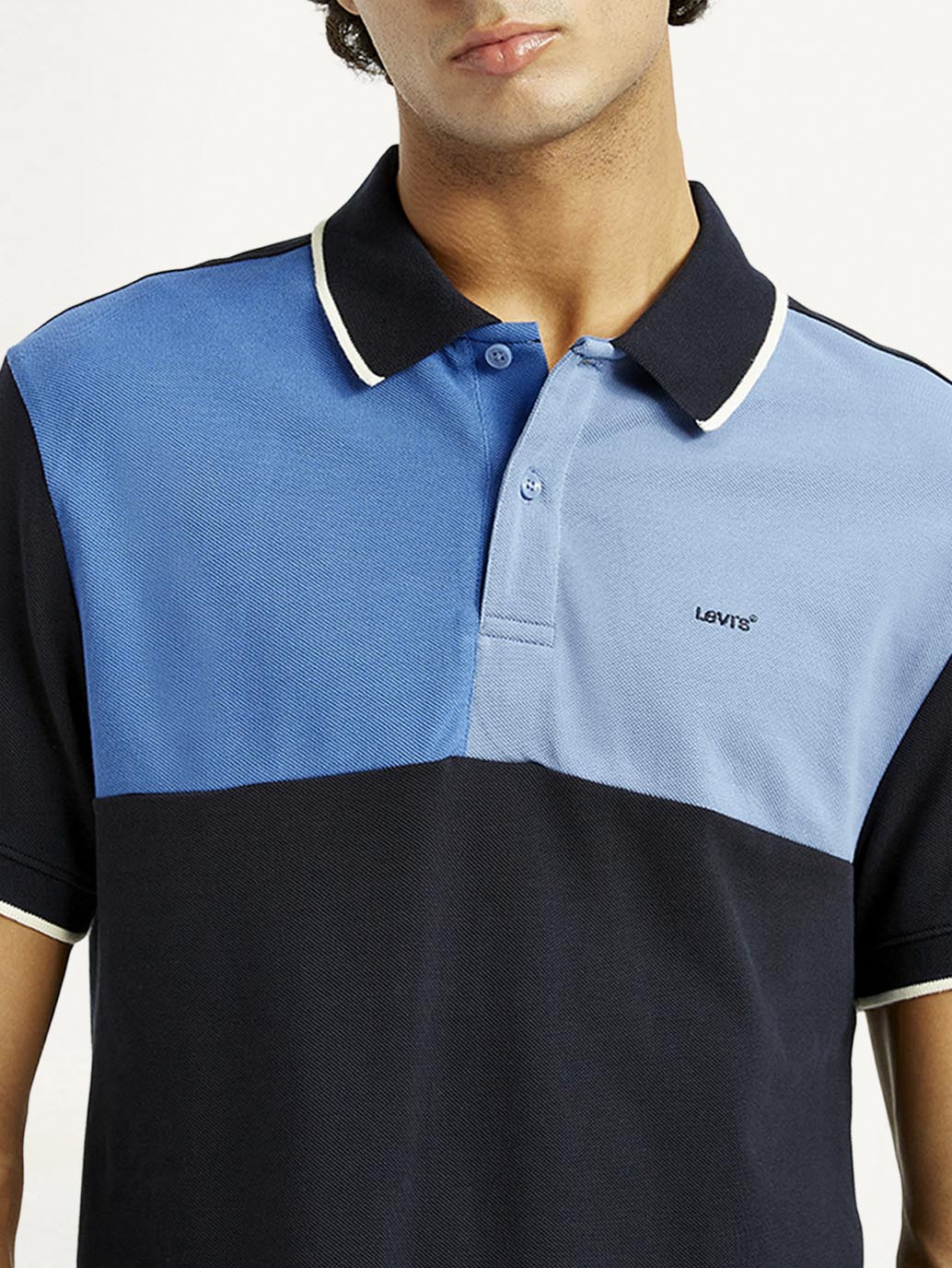 Men's Colorblock Slim Fit Polo T-Shirt - Image 3