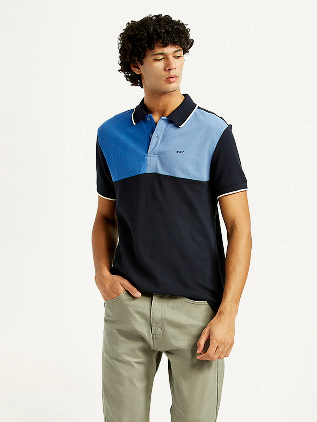Men's Colorblock Slim Fit Polo T-Shirt - Image 5