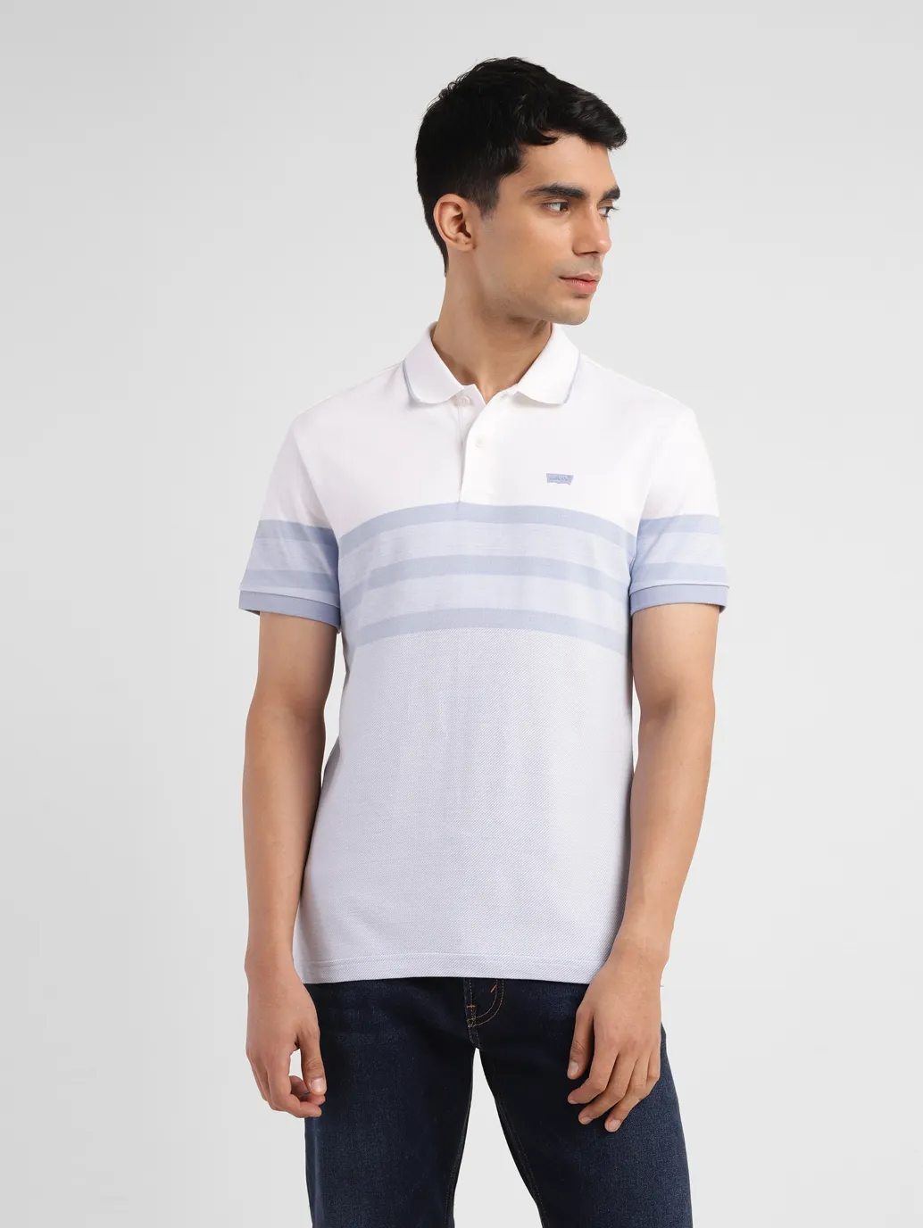 Men's Colorblock Slim Fit Polo T-shirt - Image 2