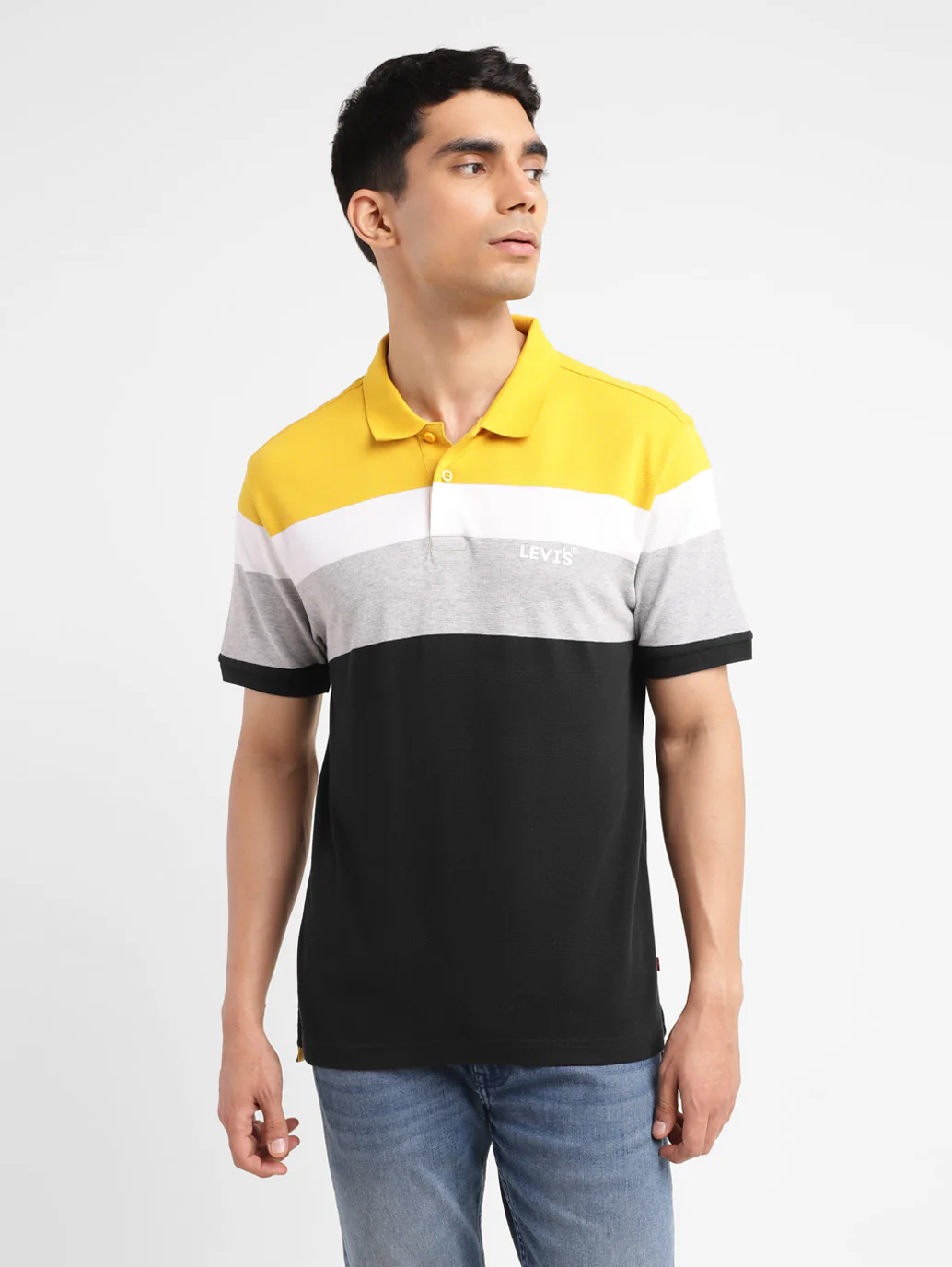 Men's Colorblock Slim Fit Polo T-shirt - Image 2