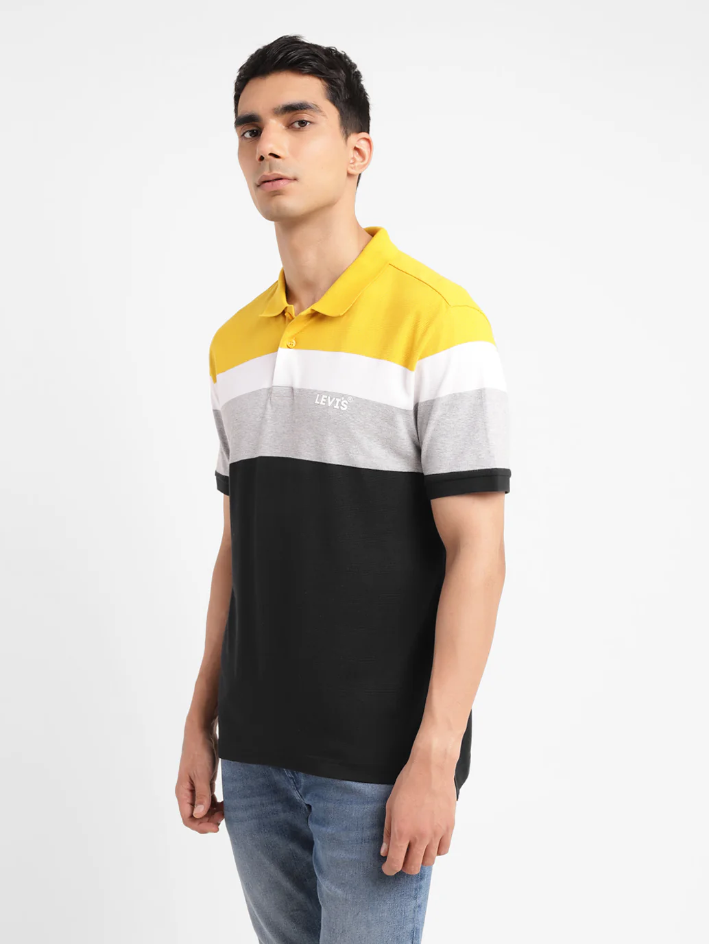 Men's Colorblock Slim Fit Polo T-shirt - Image 4