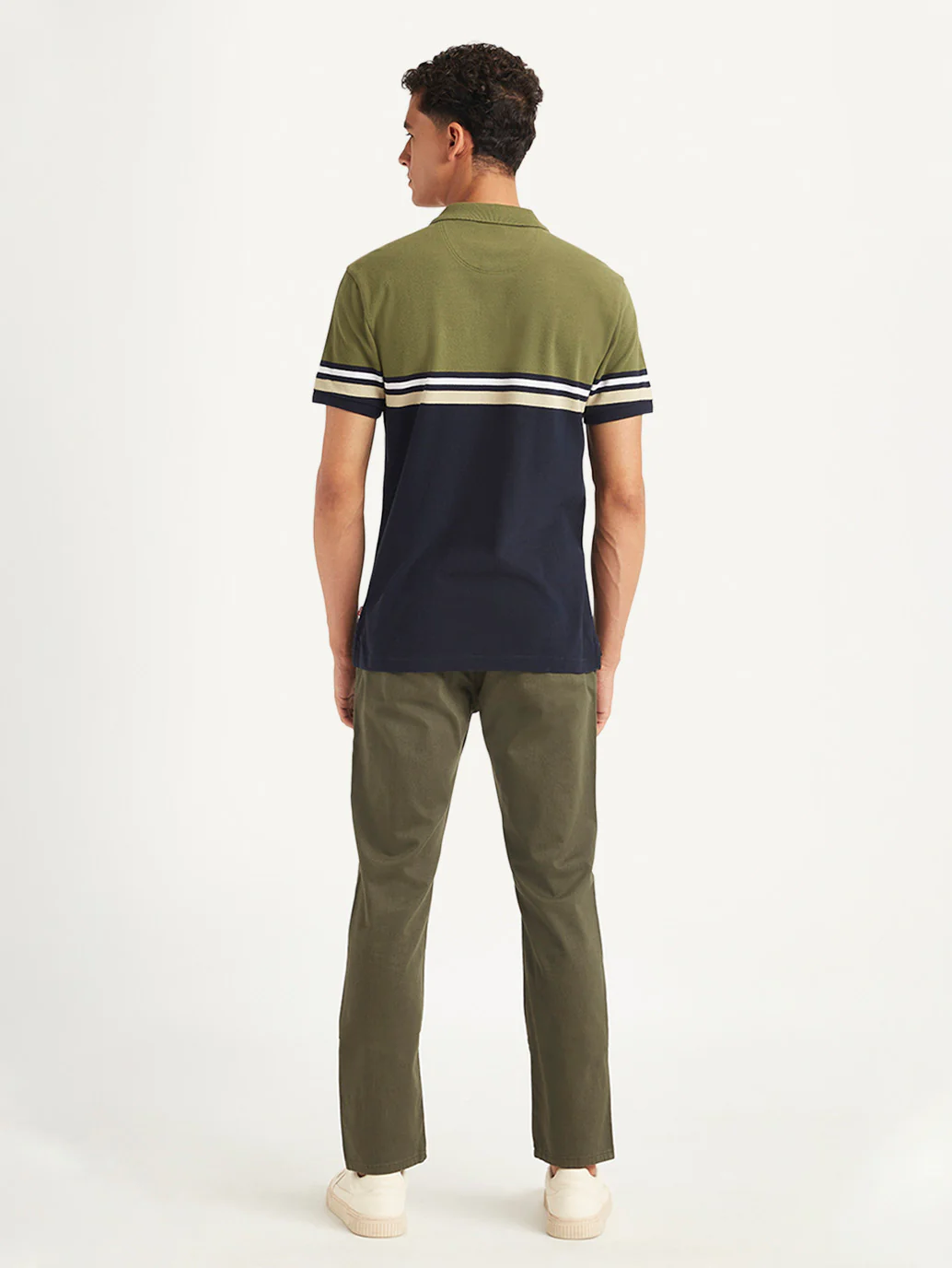 Men's Colorblock Slim Fit Polo T-Shirt - Image 4