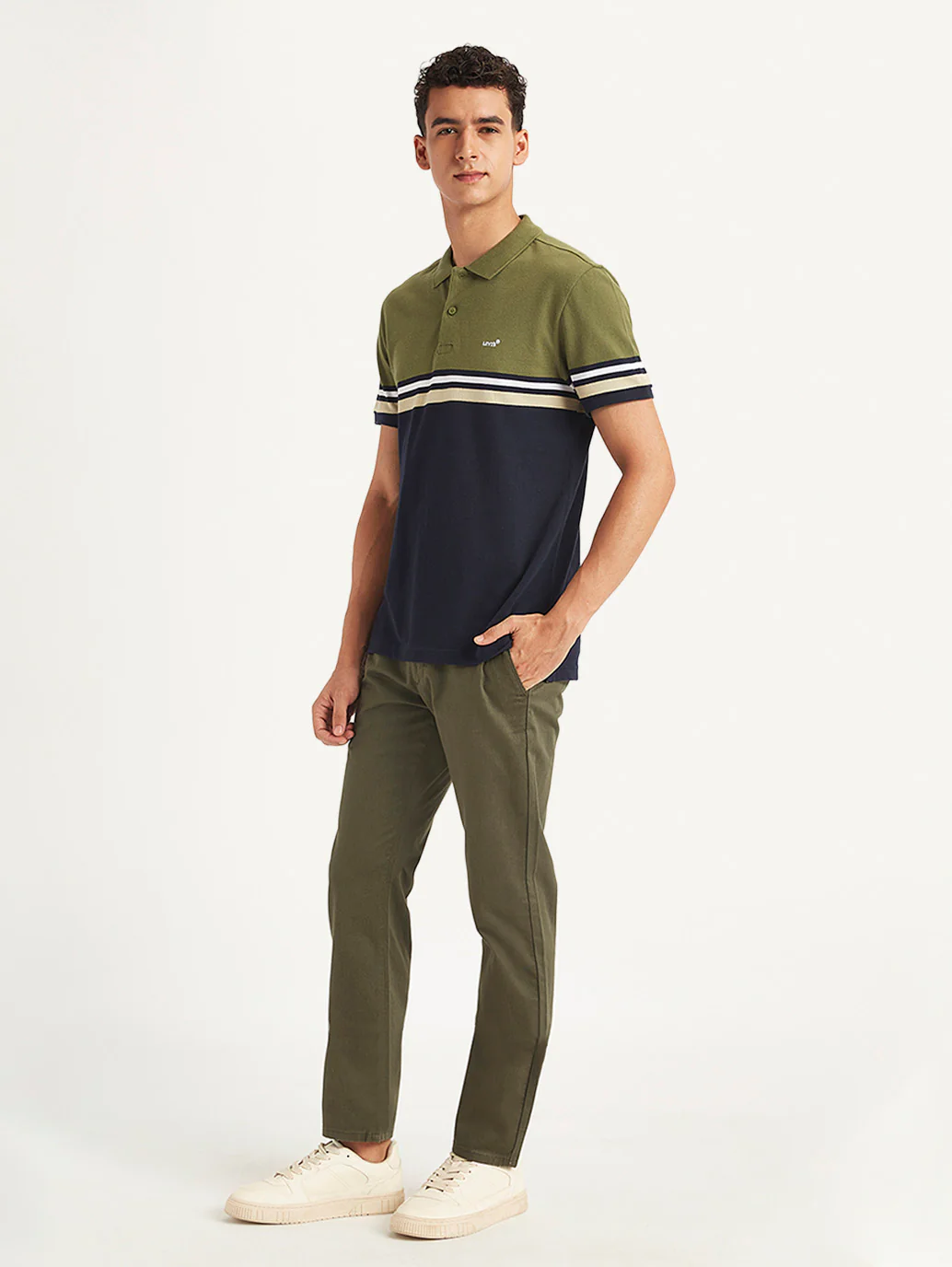 Men's Colorblock Slim Fit Polo T-Shirt - Image 5