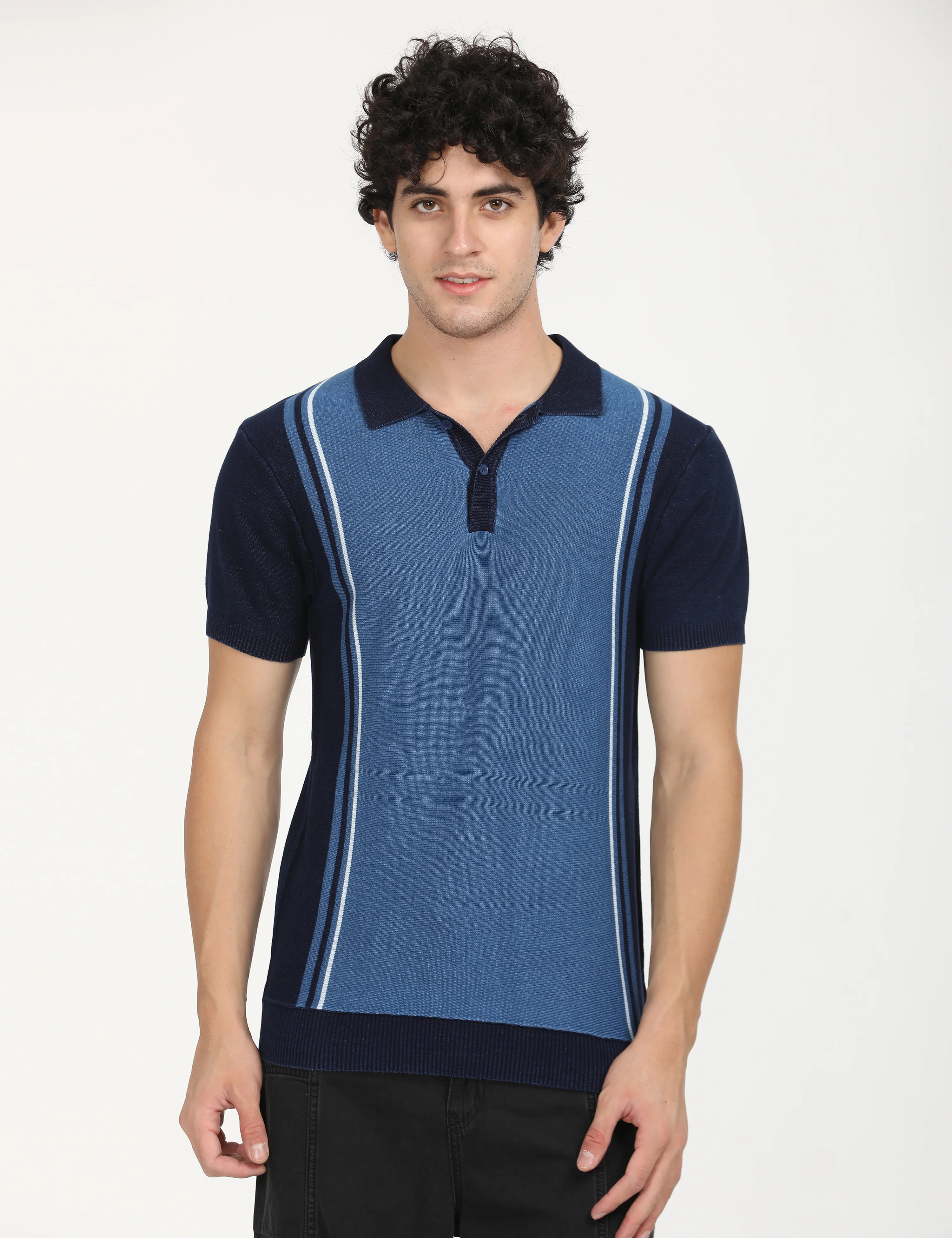 Men's Colorblock Slim Fit Polo T-Shirt