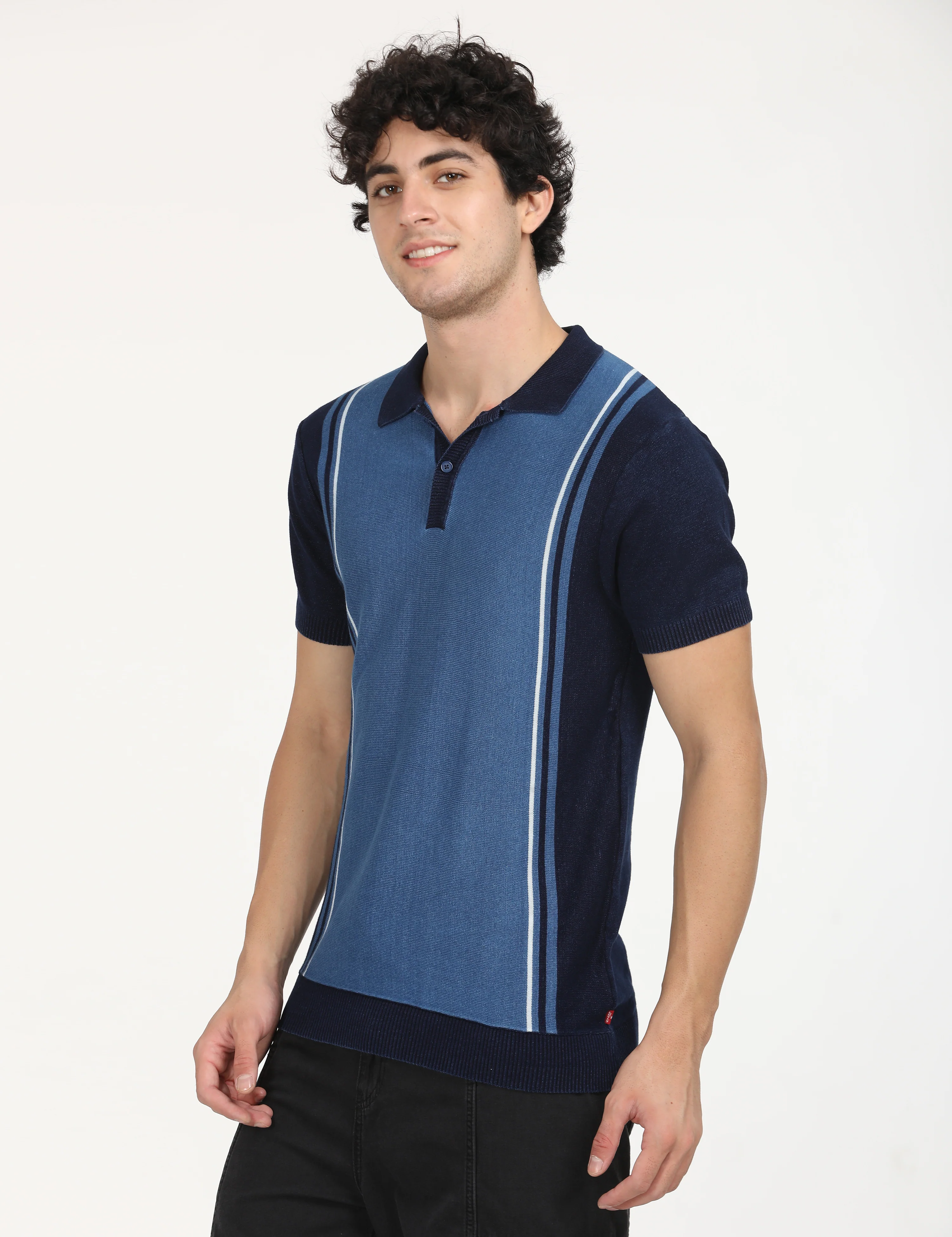 Men's Colorblock Slim Fit Polo T-Shirt - Image 2
