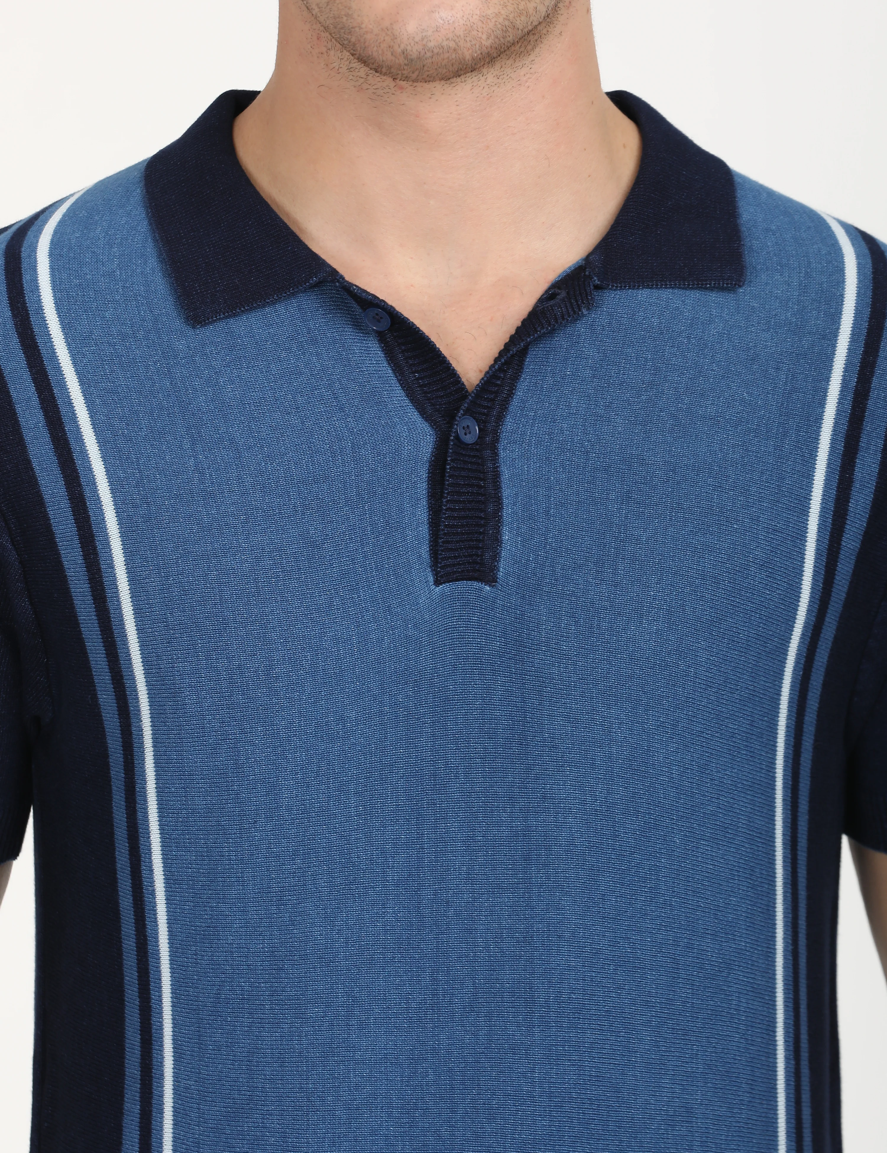 Men's Colorblock Slim Fit Polo T-Shirt - Image 4