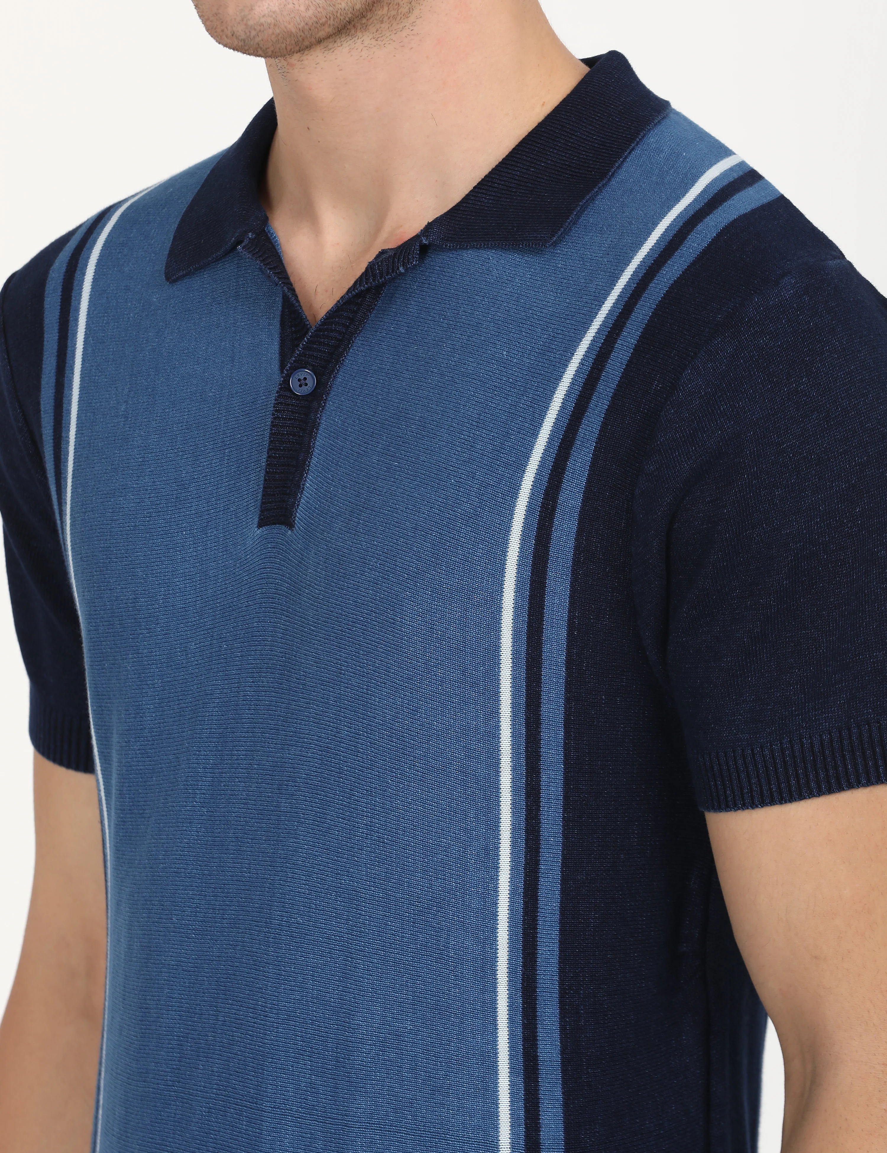 Men's Colorblock Slim Fit Polo T-Shirt - Image 5