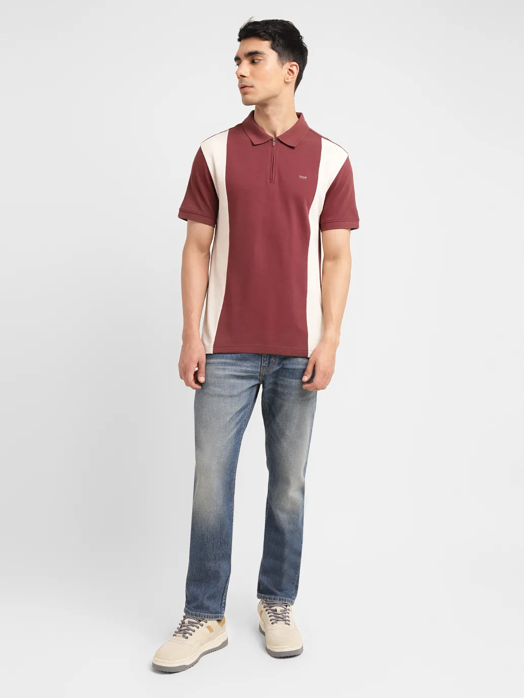 Men's Colorblock Slim Fit Polo T-shirt - Image 6