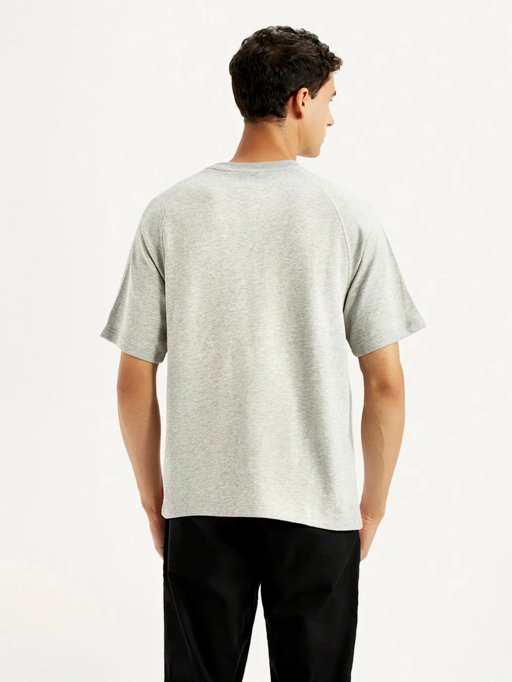 Men's Colorblock White Crew Neck T-shirt - Image 3