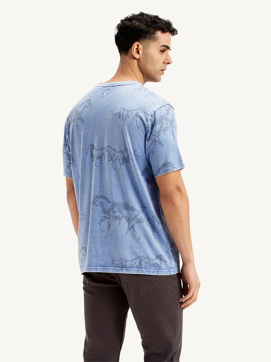 Men's Conversational Print Regular Fit T-Shirt - Image 3
