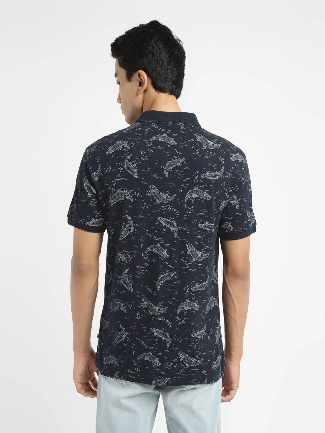 Men's Conversational Slim Fit Polo T-shirt - Image 3