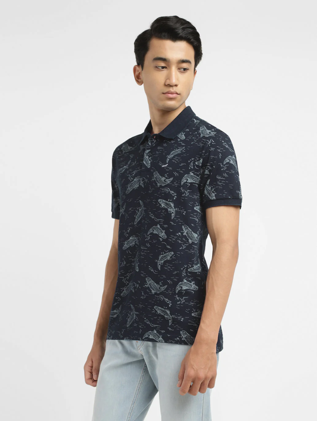 Men's Conversational Slim Fit Polo T-shirt - Image 5