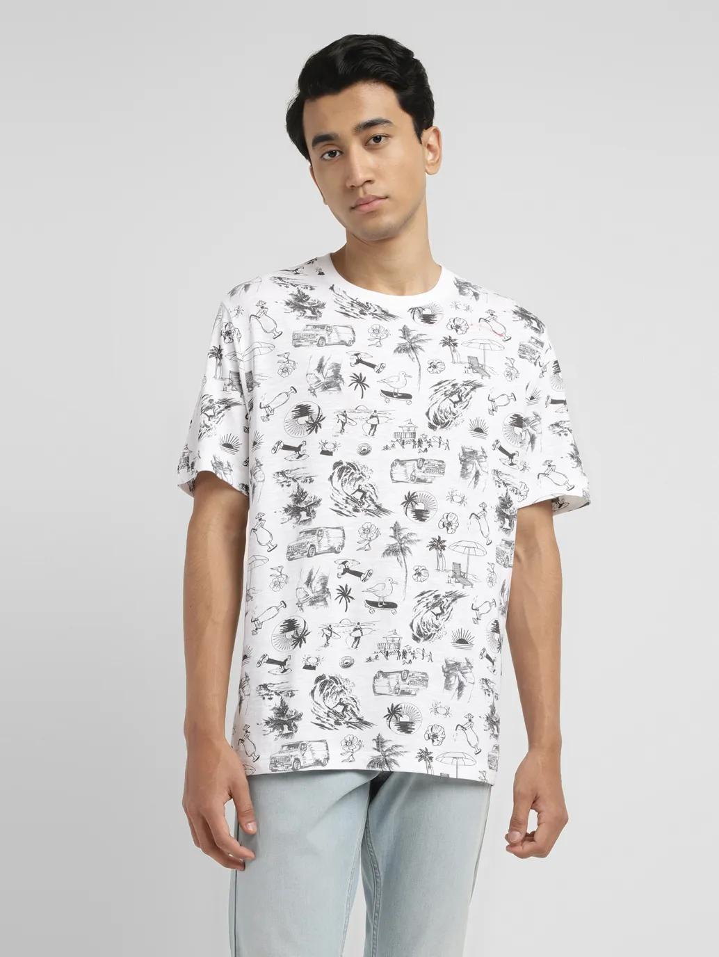 Men's Conversational Slim Fit T-shirt - Image 2