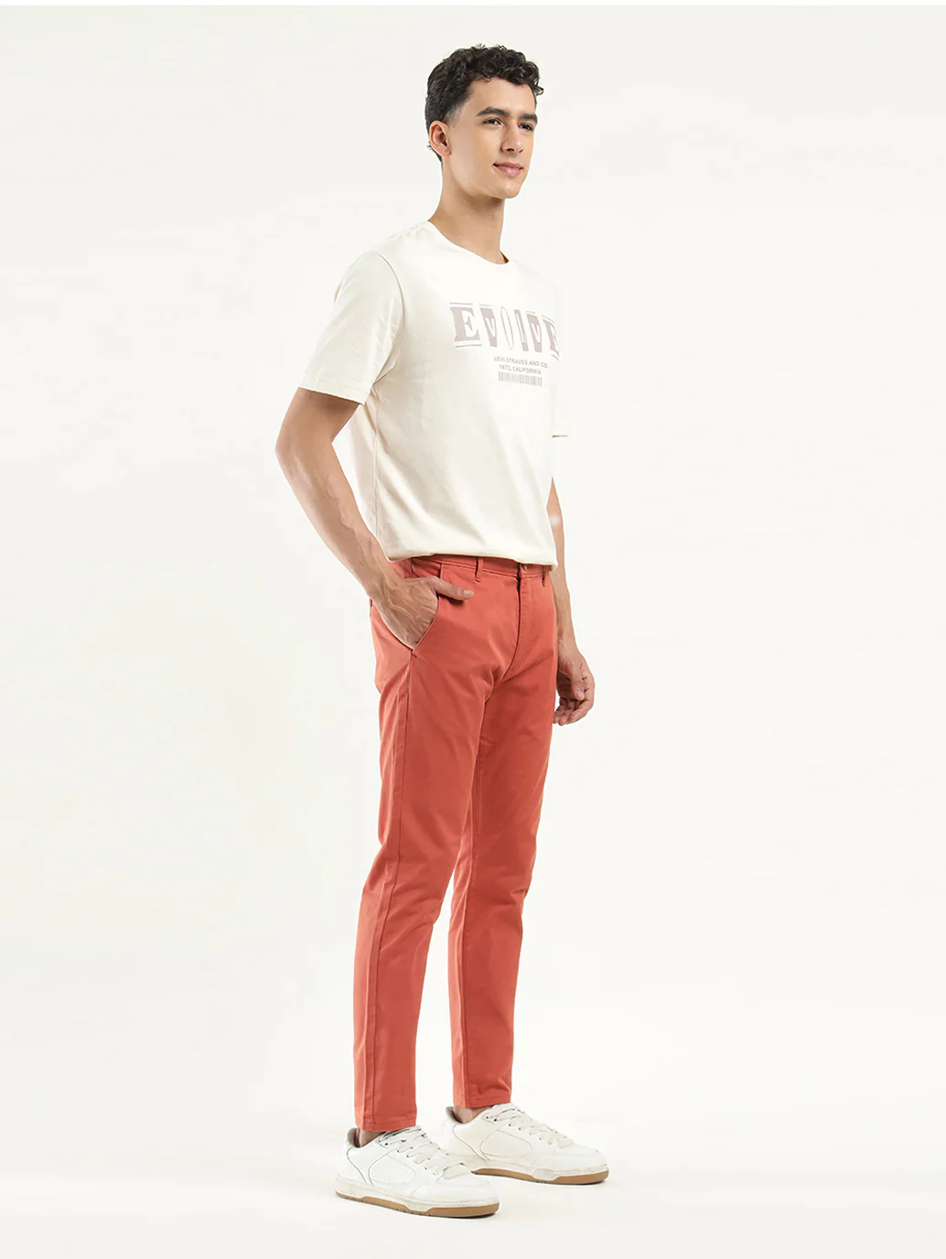 Men's Coral Slim Tapered Fit Chinos - Image 2