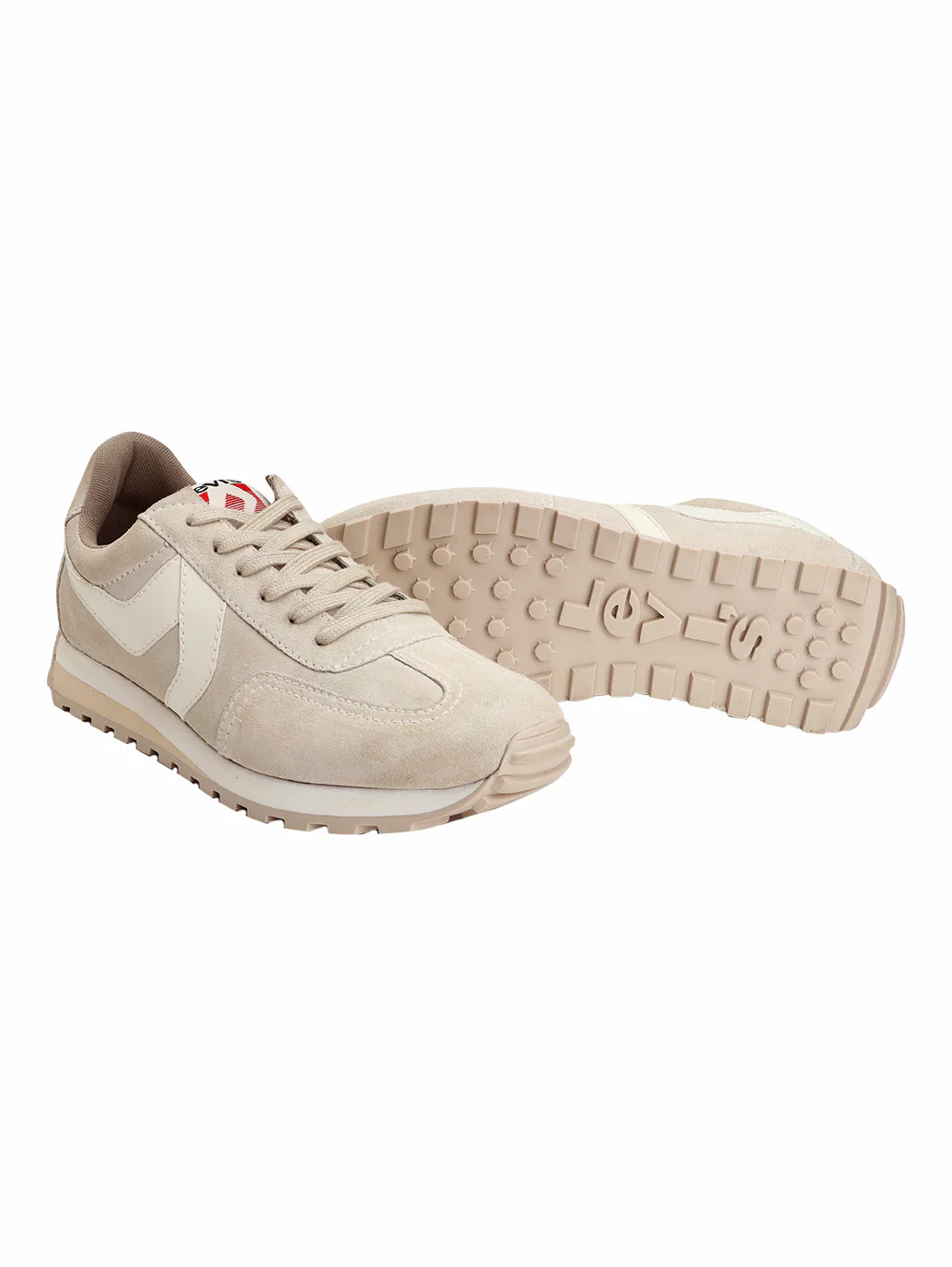 Men's Cream Colorblock Sneakers - Image 3
