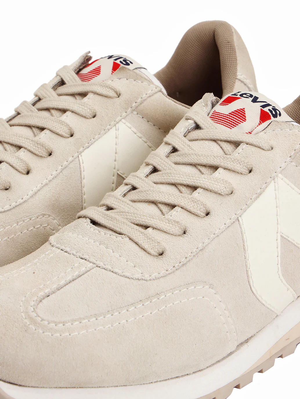 Men's Cream Colorblock Sneakers - Image 6