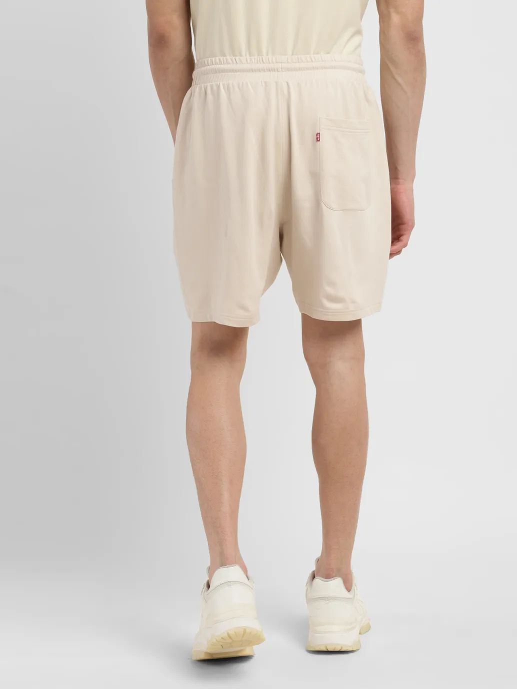 Men's Cream Regular Fit Shorts - Image 3