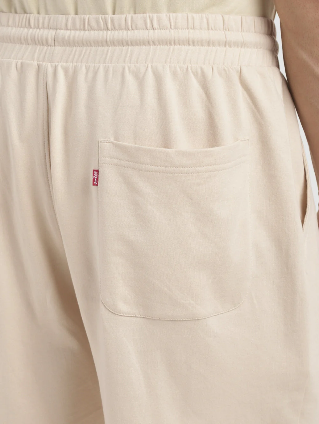 Men's Cream Regular Fit Shorts - Image 5