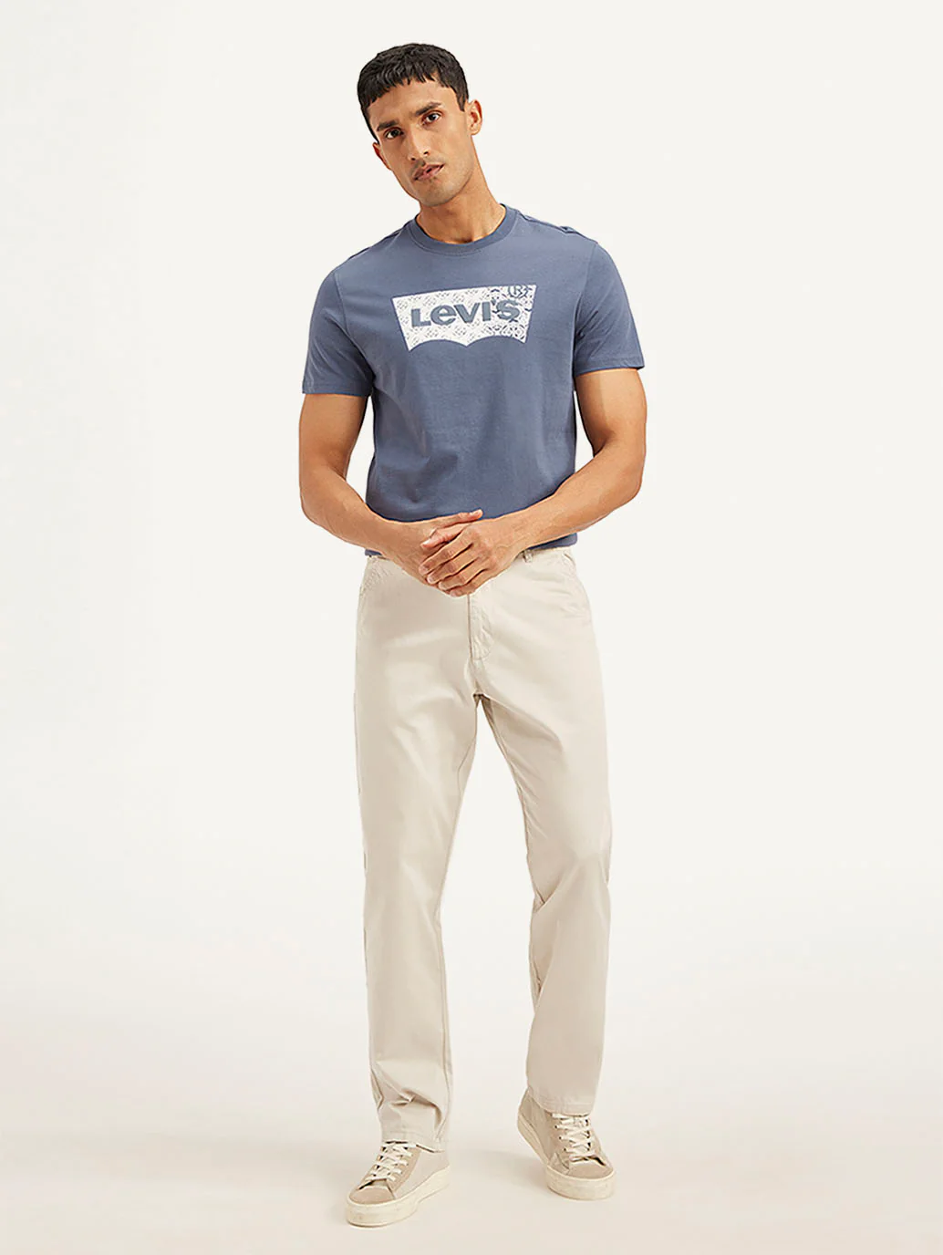 Men's Cream Authentic Straight Fit Chino Pants - Image 2
