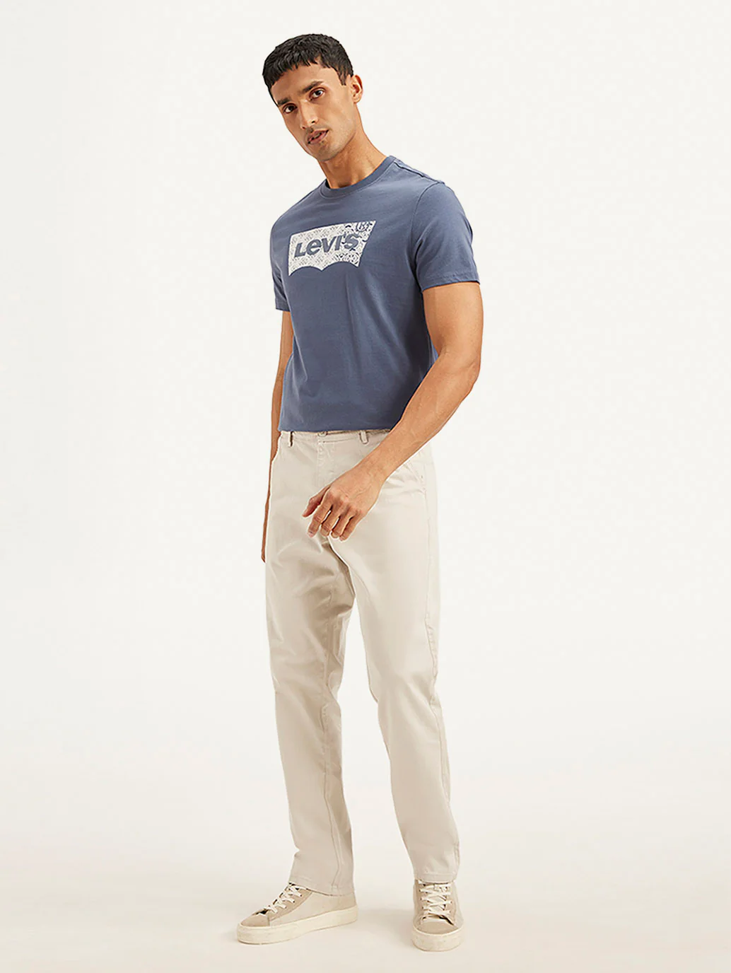 Men's Cream Authentic Straight Fit Chino Pants - Image 5