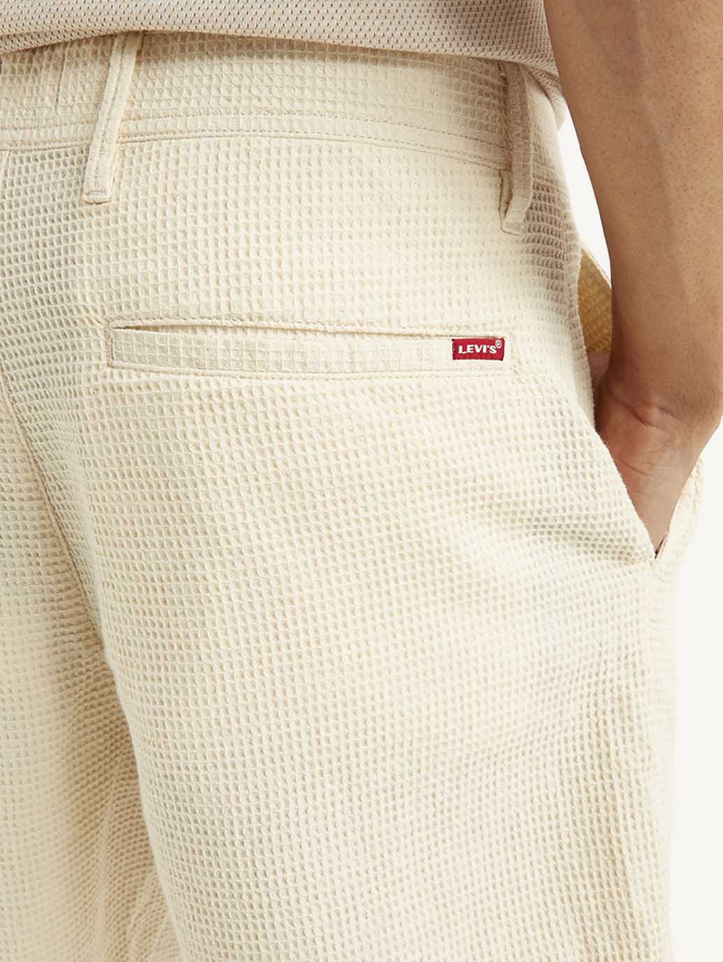 Men's Cream Tapered Shorts - Image 4