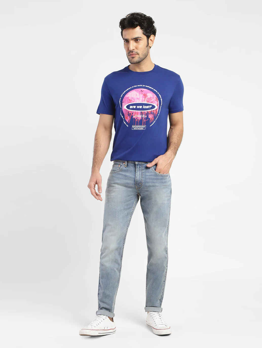 Men's Graphic Print Crew Neck T-shirt - Image 2
