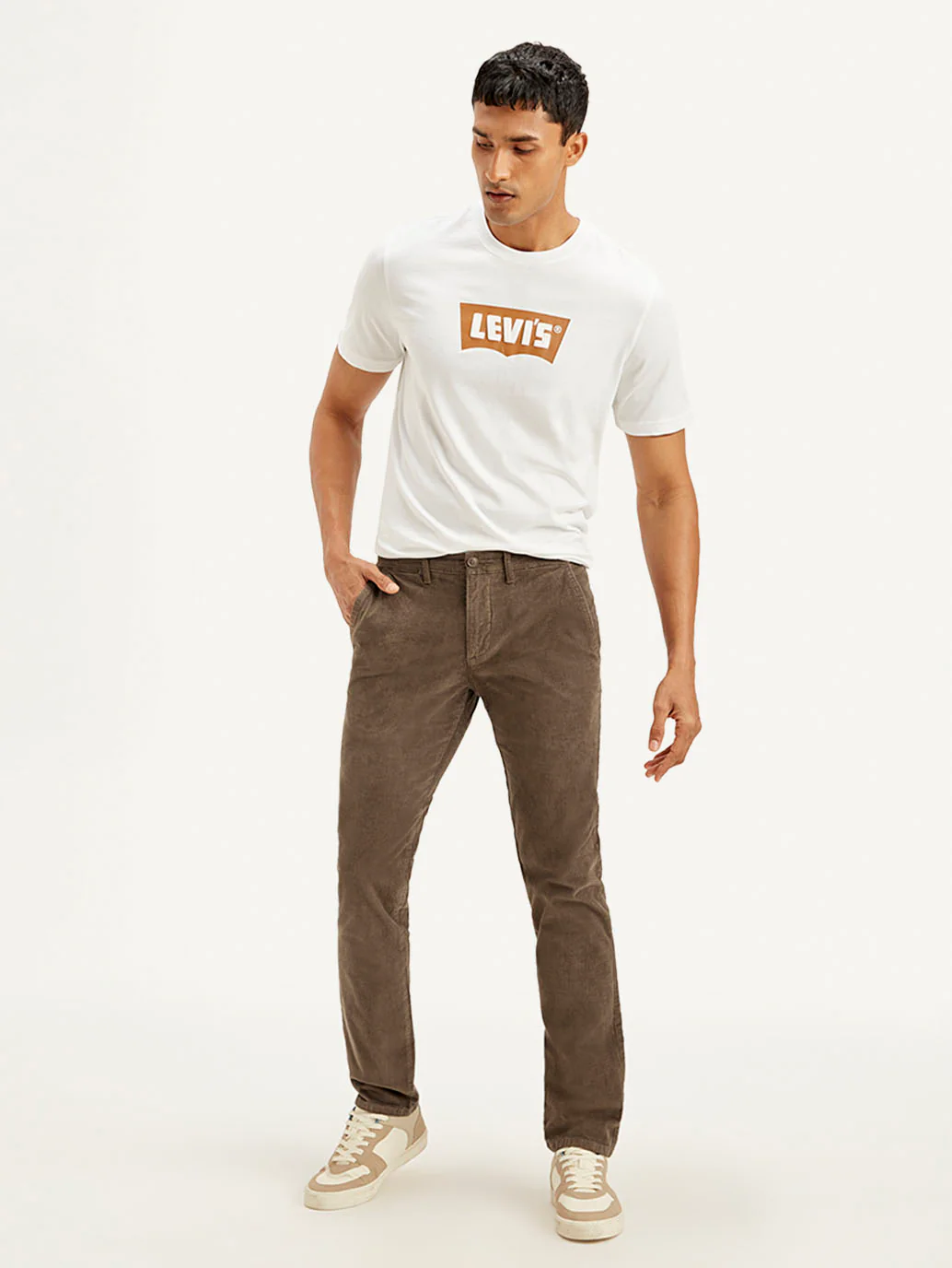 Men's Brown Slim Fit Chinos