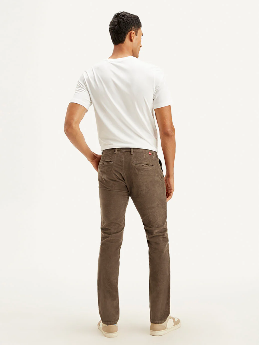 Men's Brown Slim Fit Chinos - Image 2