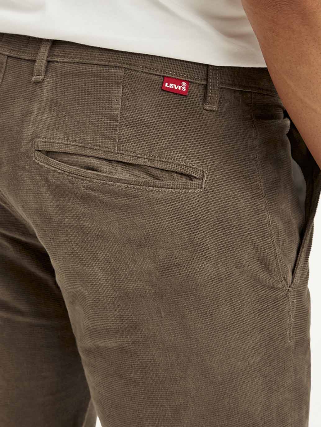 Men's Brown Slim Fit Chinos - Image 3