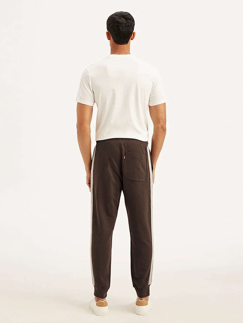 Men's Dark Brown Solid Utility Joggers - Image 3