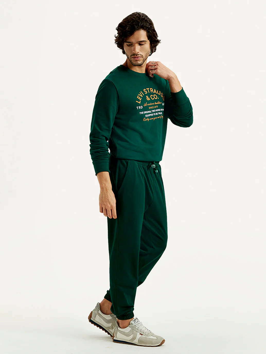 Men's Dark Green Solid Joggers - Image 4
